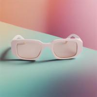 Petites lunettes de soleil rectangulaires unisexes avec logo personnalisé Style rétro luxe Monture PC Protection UV400 Lentilles optiques Mode