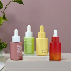 Luxury Empty 20ml 1oz 2oz 30ml 50ml Matte Yellow Glass Face Body Beard Hair Oil Essential Oil Serum Dropper Bottle with <b>Box</b> - Product Image 2