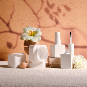 Ce Luxury mẫu miễn phí hình vuông trắng mỹ phẩm rỗng UV Gel Nail Polish chai UV Gel đánh bóng khuôn mặt Kem Mắt PP Jar - Product Image 6