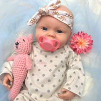 Poupée Reborn en Silicone Souriant avec Sucette, Lavable, Corps Souple, Décoration DIY, Jouet Interactif pour Tout-Petits