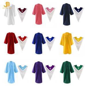 Robes de chœur pour adultes de haute qualité pour l'église avec étole en V brodée - Product Image 2