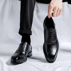 Zapatos Formales de Negocios para Hombre, Primavera-Verano, Zapatos Oxford con Punta Cuadrada para Novio, Zapatos Derby de Alta Gama, Ligeros, Transpirables y Antideslizantes - Product Image 3