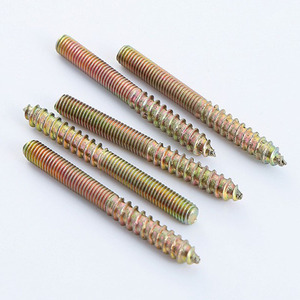 M6 M8 M10 đôi cuối ren phẳng Đầu Gỗ vít thép mạ kẽm mạ kẽm ren Stud vít - Product Image 4