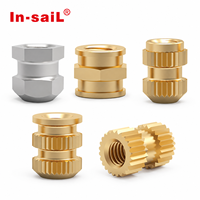Inserts filetés en laiton M6, écrous métriques pour pièces en plastique moulé par injection, applications électroniques et médicales