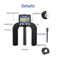 Outil de mesure SHAHE étrier numérique Mini jauge de hauteur numérique jauge de profondeur pour Table de routeur 0-80mm 3 jauge de profondeur de 1/8 pouces
