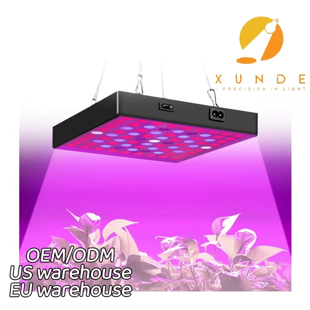 30W 81LEDs Indoor Full Spectrum LED Grow Light for Greenhouse Hanging US/EU/UK Plug Black Switch IR Blue UV Options
