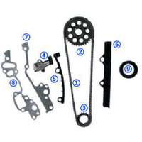 Kits de tendeurs de chaîne de distribution OEM TK-TY012 pour Toyota 4RUNNER/COASTER/HILUX/LANDCRUISER SOHC 8V 2.4L Kit De Tiempo