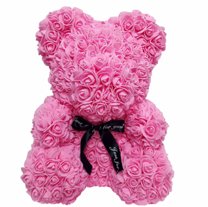 2024 Idea de regalo lujosa hecha a mano 40 cm espuma PE oso de peluche oso rosa con caja de regalo - Product Image 5