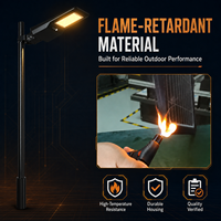 Lampe solaire de rue à haute luminosité 40W 6000Lm, extérieure, IP65, avec capteur de mouvement PIR, garantie de 3 ans pour parking, entrepôt