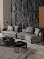 Modernes Italienisches Großes L-förmiges Modulares Stoff-Ecksofa-Set Komplette Wohnzimmermöbel Mit Einzelstühlen für Villa und Zuhause