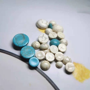• Cabochon a metà tondo con retro piatto <span class=keywords><strong>pietra</strong></span> naturale Howlite striato turchese per risultati <span class=keywords><strong>di</strong></span> gioielli fai da te - Product Image 6