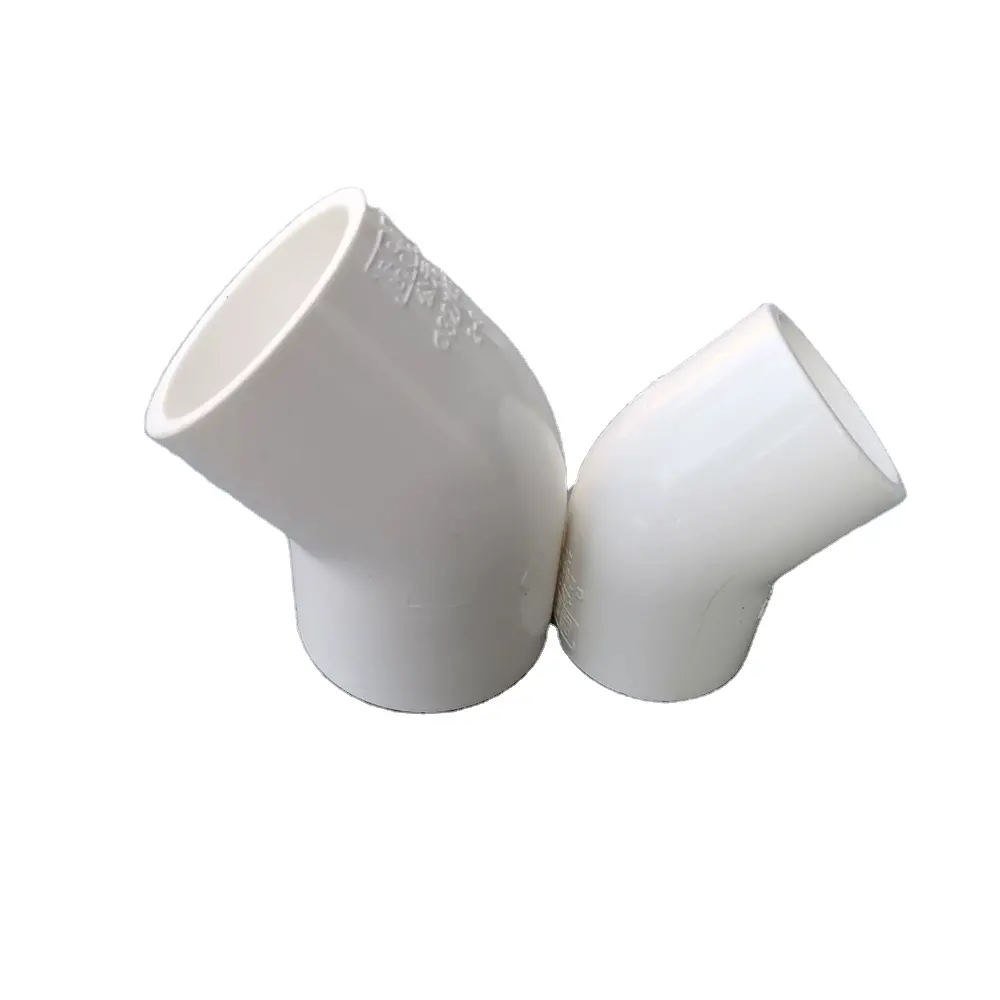 20-50 mét uPVC 45 độ ống khuỷu tay nối 45 độ khuỷu tay PVC nước trắng phụ kiện đường ống khuỷu tay