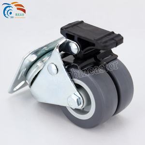 Roda Dupla Silenciosa de TPR e Aço de <span class=keywords><strong>2</strong></span> Polegadas, Rolamento Resistente ao Desgaste, Capacidade de Carga de 50kg, Carrinho com Rodas de Fundo Plano - Product Image 5