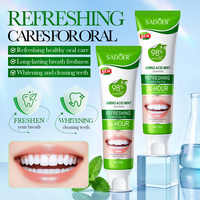 Dentifrice SADOER Marque Blanche 120g Nettoyage Profond Soin des Gencives Blanchiment des Dents Haleine Fraîche Protection de la Santé Dentaire Logo Personnalisé