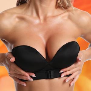 <span class=keywords><strong>Soutien</strong></span>-<span class=keywords><strong>gorge</strong></span> push-up sans bretelles pour femmes Anti-dérapant Poitrine-Enveloppé Mince Fermeture Avant Sous-vêtements Respirants et Confortables - Product Image 6