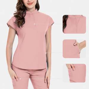 بدلة طبية مخصصة من السباندكس زي مستشفى موحد للتمريض زي طبي موحد للممرضات بتصميم جوجر مخصص - Product Image 6