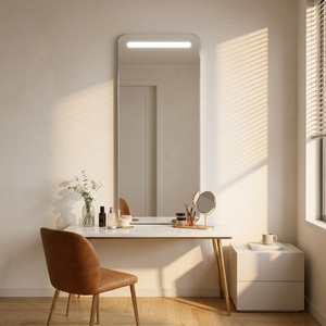 Specchio Rettangolare a Tutta Altezza, Vetro Spesso 4mm, Montaggio a Parete in Alluminio, Design Moderno per Camera <span class=keywords><strong>da</strong></span> Letto e Soggiorno - Product Image 4