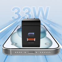 Chargeur rapide LDNIO Q2 33W double port USB C QC3.0 PD avec câble Type C, prise US EU UK pour téléphone portable