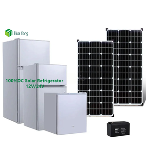 Refrigerador Huafeng AC DC 12v 24V alimentado por panel solar, con congelador superior, para uso residencial. - Product Image 5
