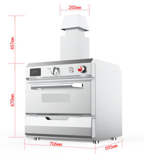 Horno Comercial Grande para <span class=keywords><strong>Leña</strong></span>, Parrilla para BBQ, Horno para Pizza, Horno para Hornear, para Asar Bistec, Chuletas de Cordero, Pizza, <span class=keywords><strong>Pollo</strong></span> Asado - Product Image 2