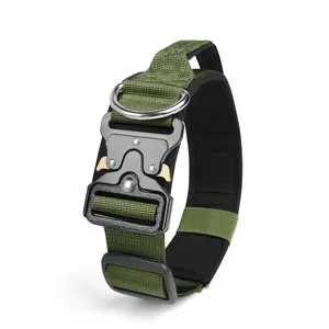 <span class=keywords><strong>Collar</strong></span> táctico para perro, grueso, básico, pequeño, grande, personalizado, para aventuras al aire libre, con accesorios de sujeción - Product Image 1