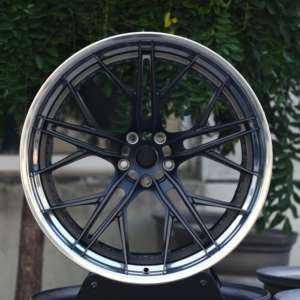 HTOR <span class=keywords><strong>EVO</strong></span>-5 16-24 pollici 2 pezzi forgiato 5x112/114.3 labbro lucido nero/argento nuovo per M2/M3/M4/F80/G80/350Z/C43 - Product Image 2