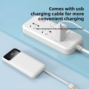 Batterie externe portable 22,5 W en plastique avec câble à quatre fils, 20 000 <span class=keywords><strong>mAh</strong></span>, haute capacité, charge rapide, cadeau, dispositif d'alimentation - Product Image 4