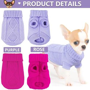 Ropa Personalizada para Perros: Suéteres Cálidos de Punto Trenzado para Cachorros Pequeños, Gatos y Mascotas - Product Image 4