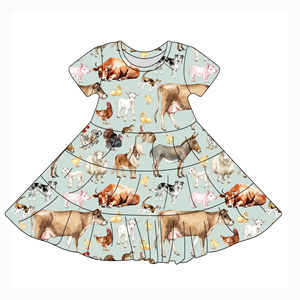 Lindo vestido floral de verano para mujer con estampado completo y dobladillo plisado Trajes a juego familiares para <span class=keywords><strong>padres</strong></span> y niñas Vestidos - Product Image 5