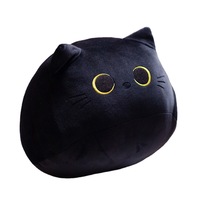 Coussin en polaire, jouet en peluche, design de chat mignon et adorable, logo personnalisé disponible, rembourrage en coton, taille 31-50 cm