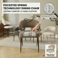 Silla de Comedor Moderna OKAY Tapizada en Terciopelo con Patas de Madera para Hogar y Restaurante, Venta al Por Mayor