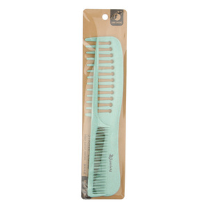 Peigne à dents larges en paille de blé avec queue pointue pour la coiffure à domicile, rose, bleu, jaune, vert - Product Image 5