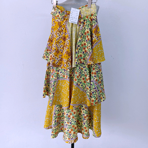 Jupe longue à volants en patchwork floral personnalisée pour femmes - Product Image 4