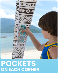 Carpa de Playa OutdoorMaster con Flecos, Protección UV UPF50+, 6'x6', Sombrilla Portátil - Product Image 4