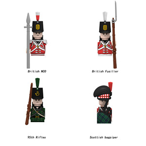Blocs <span class=keywords><strong>de</strong></span> construction <span class=keywords><strong>de</strong></span> soldats militaires des guerres napoléoniennes, armes à feu, fusiliers français, britanniques, russes, armes, marine impériale, figurines, jouet pour enfant - Product Image 2