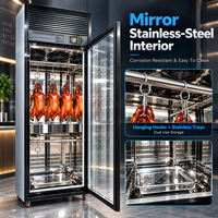 Armoire de maturation de viande commerciale en acier inoxydable à refroidissement par air, avec porte vitrée, pour restaurant de canard rôti
