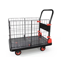 Uholan CT2-300 plate-forme en plastique pliable Cage de filet chariots à main chariot avec une capacité de charge de 300kg