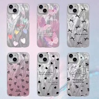 Low MOQ Custom Feder garn Laser muster Handy hülle für iPhone 14 15 16 Pro Max TPU PC Handy hülle für IPhone16E SE4