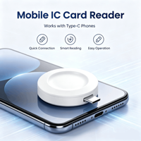 Mini Lector de Tarjetas RFID Tipo-C Portátil, Sistema de Control de Acceso de 13.56MHz, Lector de Tarjetas NFC IC OTG para Teléfono Móvil