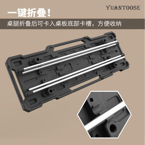 โต๊ะพับกลางแจ้งยูอันทูซ 80x29x73 ซม. โต๊ะตั้งแคมป์แบบพกพาทรงสี่เหลี่ยมหนาพร้อมที่วางแก้ว - Product Image 3