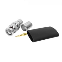 Connecteur droit sans soudure (EZ) à sertir mâle BNC étanche 50Ohm pour câble RG8 KMR400 WDFR400 RG213 RG214 H1000