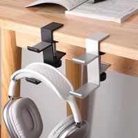 LKL Support pour casque d'écoute, support pour casque d'écoute sous le bureau, crochet en aluminium pour casque d'écoute de jeu