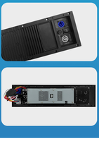 HDL20 20A Dual 10-Inch Speaker Aktif Dua Arah untuk Panggung Luar Ruangan Sistem Audio Profesional DJ Kabinet Plastik 8 Ohm Titanium