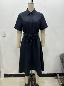 TAOP&ZA 2026 Primavera Abito <span class=keywords><strong>Midi</strong></span> da Donna alla Moda a Maniche Corte con Colletto a Risvolto, Cintura e Decorazione con Bottoni 1322833 - Product Image 3