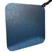 Plateau de table rond en verre trempé bleu lave, moderne, effet vague d'eau, verre fusionné thermiquement, moulé sous pression, pour tables de salon d'hôtel