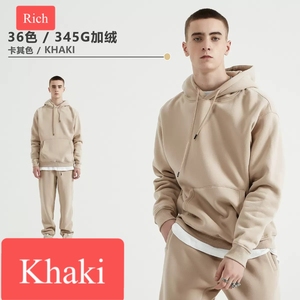 Conjunto de Sudadera con capucha de gran tamaño de chándal personalizado logotipo estampado de talla grande Sudadera con capucha y pantalones de chándal de algodón unisex para hombre - Product Image 3