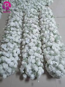 Ivoire blanc fleur coureur fleur rangée mariage centres <span class=keywords><strong>de</strong></span> <span class=keywords><strong>table</strong></span> fête événements décoration soie artificielle Rose <span class=keywords><strong>chemin</strong></span> <span class=keywords><strong>de</strong></span> <span class=keywords><strong>table</strong></span> - Product Image 2