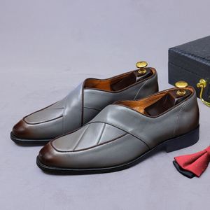 Chaussures de bureau de luxe pour hommes 2025, prix d'usine, style italien, fabriquées à la main en cuir véritable, légères, antidérapantes et respirantes - Product Image 1