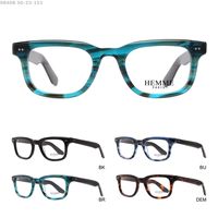 Monture de lunettes de lecture de haute qualité, personnalisée avec logo, de luxe, unisexe, carrée, épaisse, faite à la main, durable, en acétate, à monture intégrale, légère