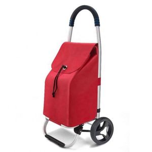 Carrito de Compras Plegable de Aleación de Aluminio, Reutilizable, con Bolsa Impermeable de Oxford 600D para Comestibles - Product Image 6